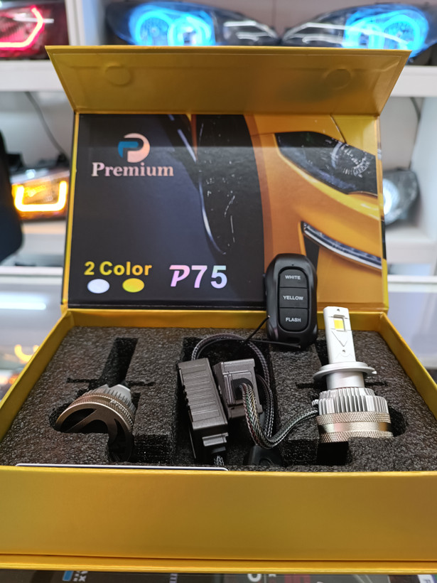 هدلایت برند پریمیوم مدل p75دو رنگ ریموت دار